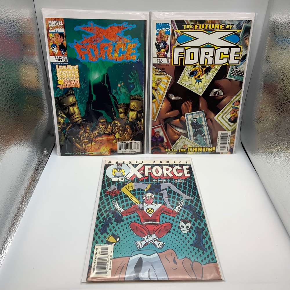 Marvel Comics X-Force Comic Books 81,87,117 Bagged & Boarded - Set of 3!